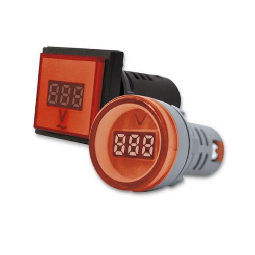 Mini Voltimetro Digital Rojo 80-500Vca Cuadrado TBCin