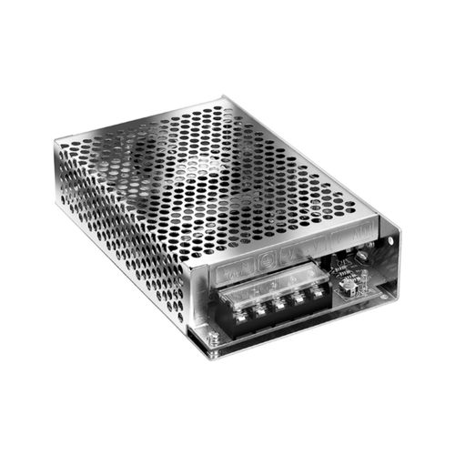 Fuente Switch Negro Metálico Aluminio 100-240V 12V 75W-6.3A Macroled