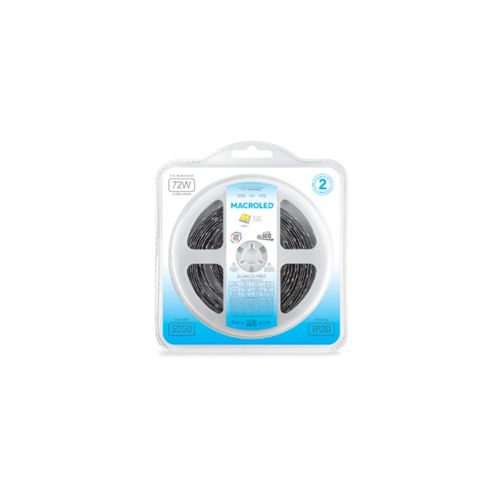 Tira Led 5050 12V Ip20 60Led x Metro 6000K Macroled