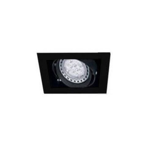 Empotrable Led Pivotes Móviles 1X15W Gu10 Negro Space Lucciola