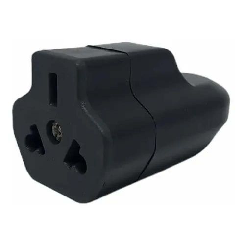 Ficha Hembra 3 Patas Salida Inferior 10A Negro Kalop