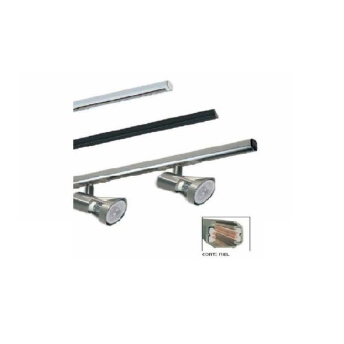 Riel de Aluminio 2Mt Negro Texturado 1 Efecto Eclipse