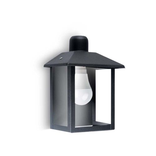 Farol Recto de Pared Redondo Negro San Justo