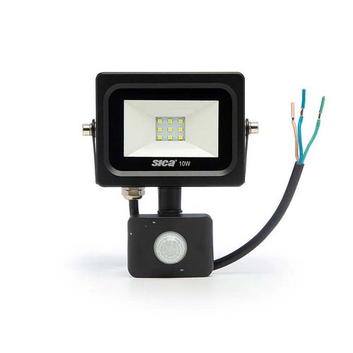 Reflector Led con Sensor Móvil 10W Negro Sica