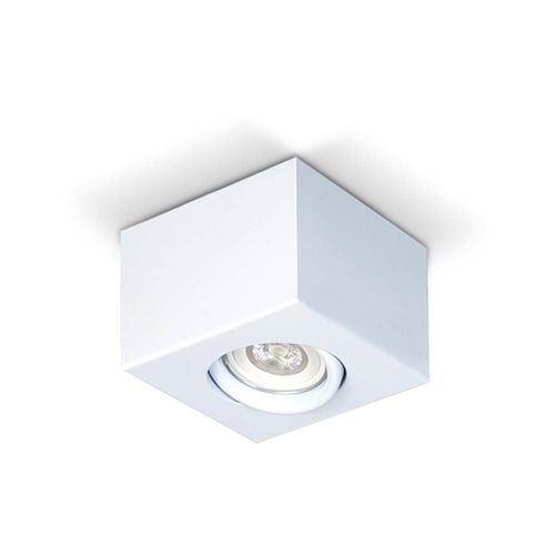 Plafón Móvil para Dicroica 100X100mm H75mm Blanco San Justo