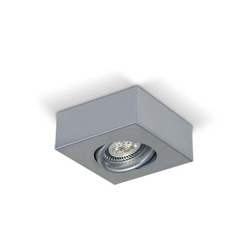 Spot SemiEmbutir Cuadrado para Dicroica 1 Luz Móvil 10X10X4cm Blanco San Justo
