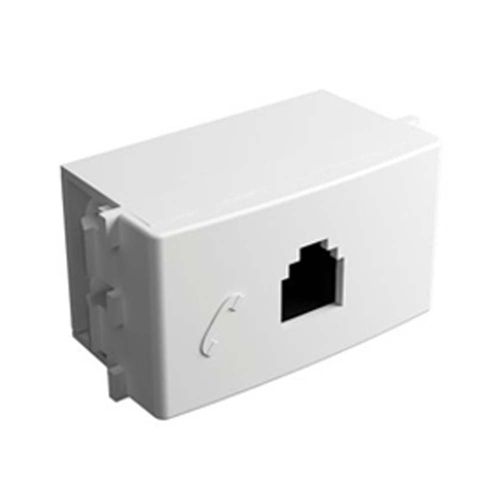 Toma Telefono Rj11 4C Blanco Teclastar