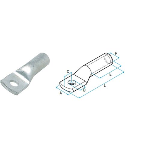 Terminal Aluminio 50mm Orificio 3/8" Sca 50 LCT