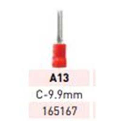 Terminal Preaislante Rojo 0.25-1.5mm Pin 9.9mm A13 LCT