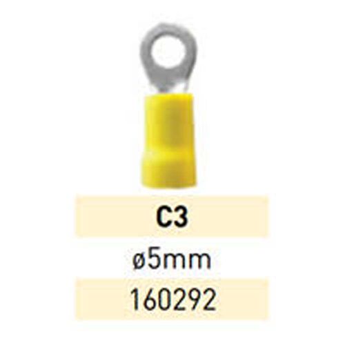 Terminal Preaislante Amarillo 2.5-6mm Ojal 5mm C3 LCT