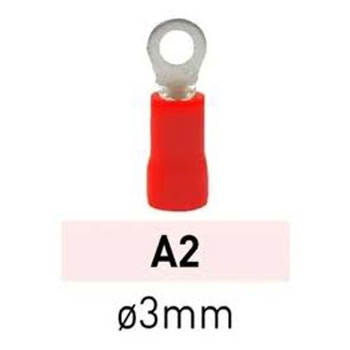 Terminal Preaislante Rojo 0.25-1.5mm Ojal 3mm A2 LCT