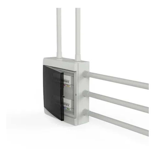 Caja Sobreponer Pvc para Térmicas "Q E" 24 Polos Blanco y Fume Genr
