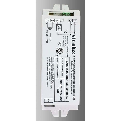 Sistema de Luz de Emergenciapara Panel Led 3/40W Atomlux