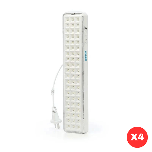 Pack x4 Luz Emergencia 60Leds Batería Litio 8Hs Auton Sica Copy