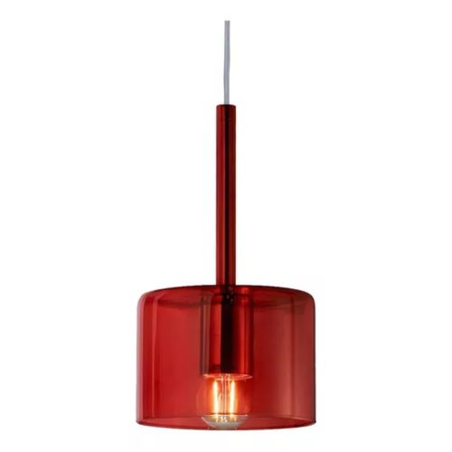 Colgante De Vidrio E27 300MM Rojo Main 180º