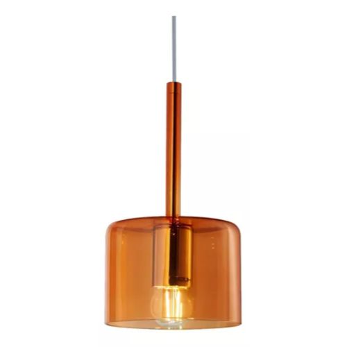 Colgante De Vidrio E27 300MM Naranja Main 180º