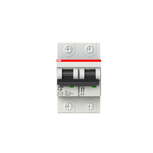 Interruptor Térmico Magnetico ABB 2X80A 10KA 7.5KA "D" SH802-D80